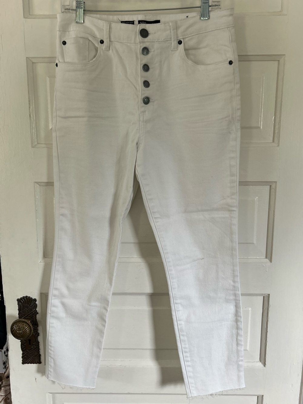 STS Blue White Brie High-Rise Button-Fly Jeans. Cotton/Spandex. Sz 31
